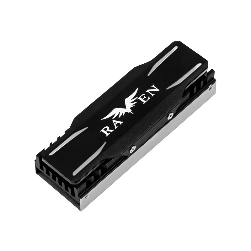 Dissipateur Thermique SSD M.2 ARGB - SilverStone TP03-ARGB - Aluminium - Pour Format 2280 - Refroidissement Actif