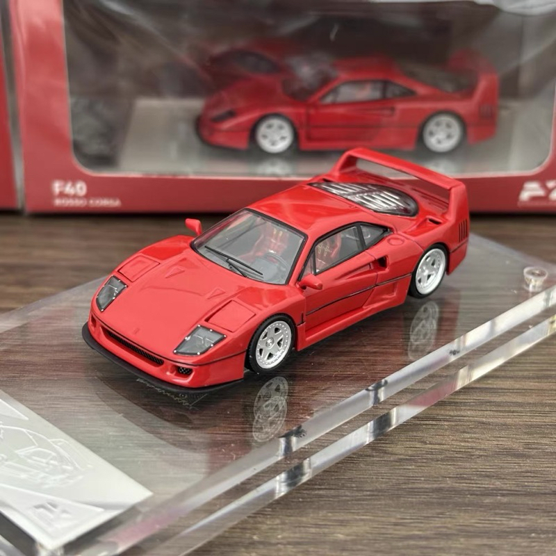【六四分之一】Finclassically｜Ferrari F40｜大燈可掀｜法拉利經典超跑｜1/64合金模型車 | 蝦皮購物