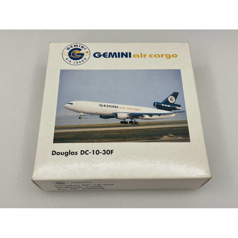 Avion Miniature Herpa 1/500 - McDonnell Douglas DC10-30F Gemini Air Cargo, Occasion Boîte