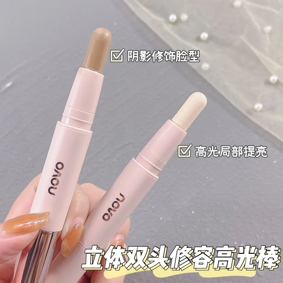 抖音同款 NOVO修容棒筆 高光 鼻影 修容一體 臉部 淚溝 提亮 啞光高光 兩用雙頭高光陰影筆 修容棒 修容筆 | 蝦皮購物