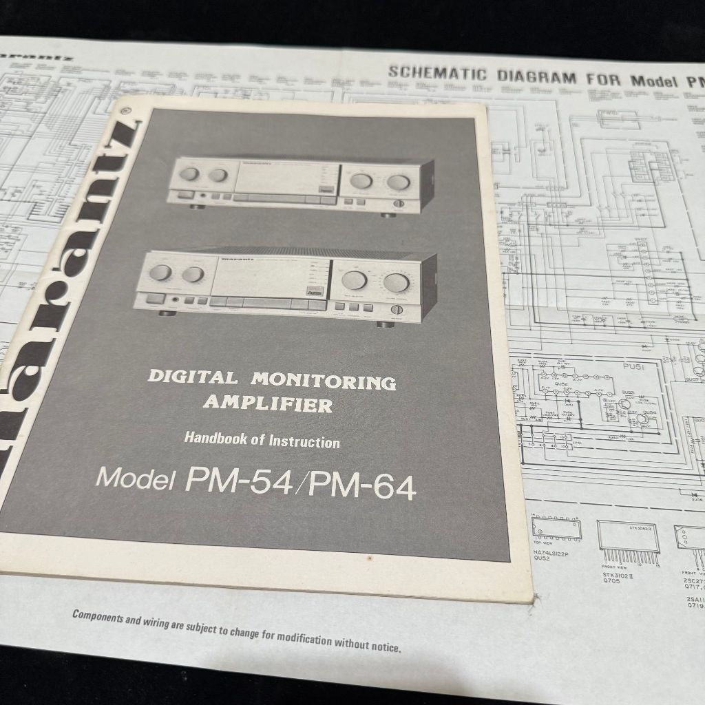 二手 Marantz PM-64 PM-54 擴大機 原文說明書 / 自有書 | 蝦皮購物