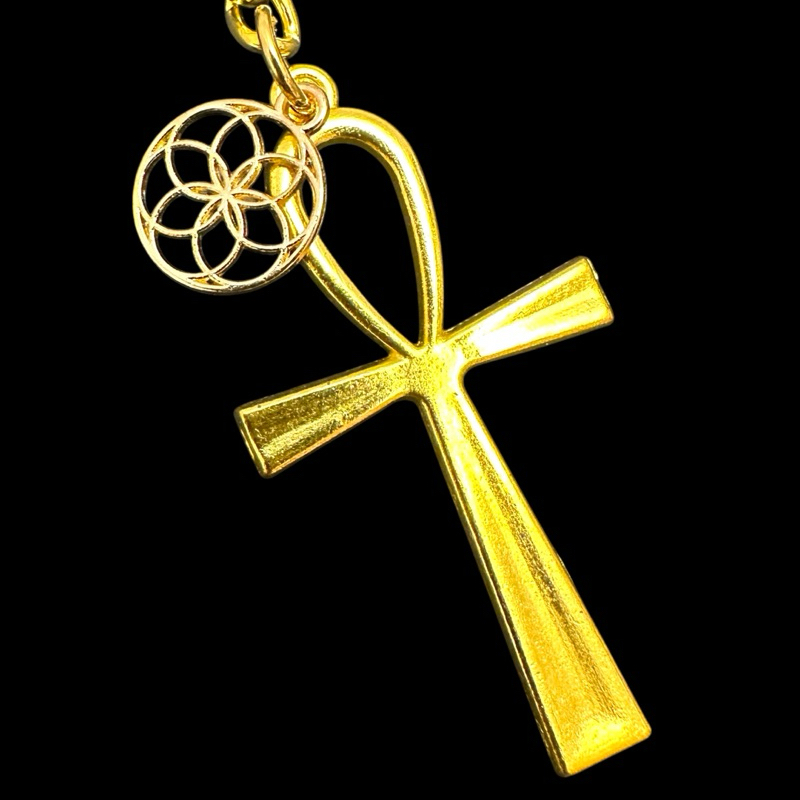 安卡 生命之鑰 Ankh 古金色 生命之符 埃及 女神 神聖圖騰 神聖幾何 能量圖騰 鑰匙圈 吊飾 婚禮 小物 禮物 | 蝦皮購物