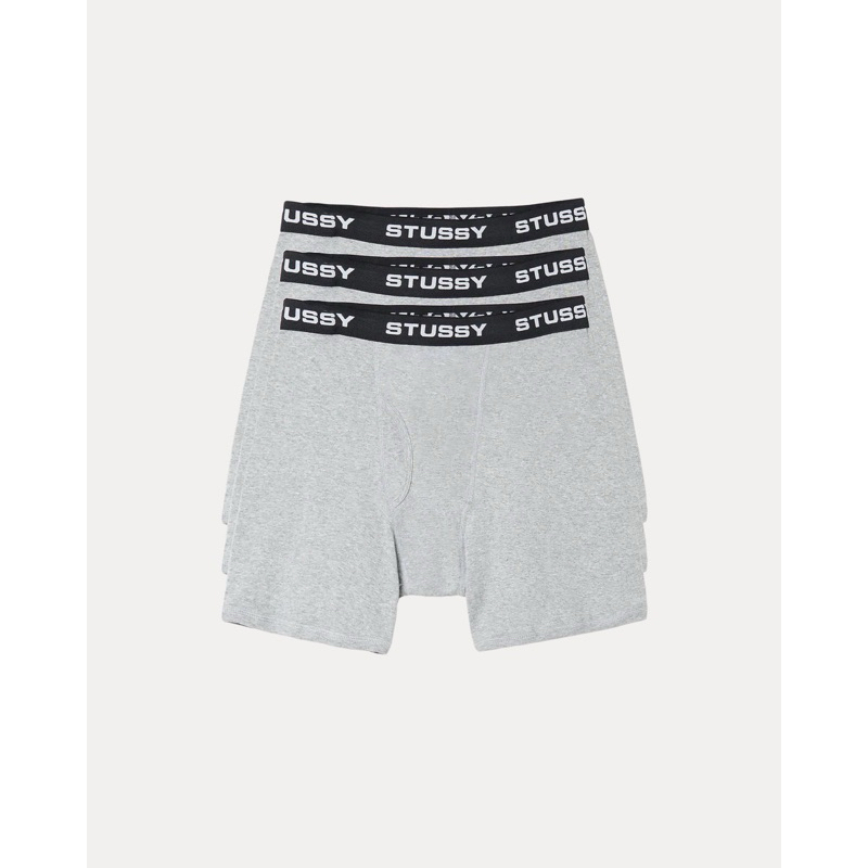 石頭選貨🪨】預購STUSSY BOXER BRIEFS 3 PACK 內褲組三入黑白灰