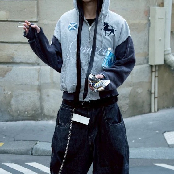 猫*様 韓国限定 PROJECT G/R Cuntier ZIP HOODIE 狼嚴選】 PROJECT G/R CUNTIER ZIP HOODIE 破壞拉鍊連帽外套| 蝦皮購物