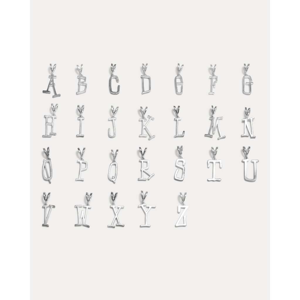 日貨代購CITY】2025SS STUSSY SILVER ALPHABET PENDANT 字母項鍊吊飾