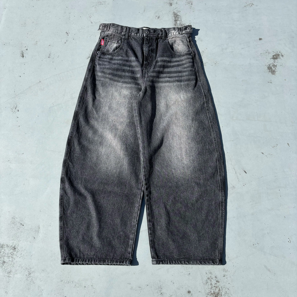 9090 リアルツリー ワイドパンツ King Logo Slub Denim 9090 リアルツリー ワイドパンツ King Logo Slub Denim 日貨代購CITY