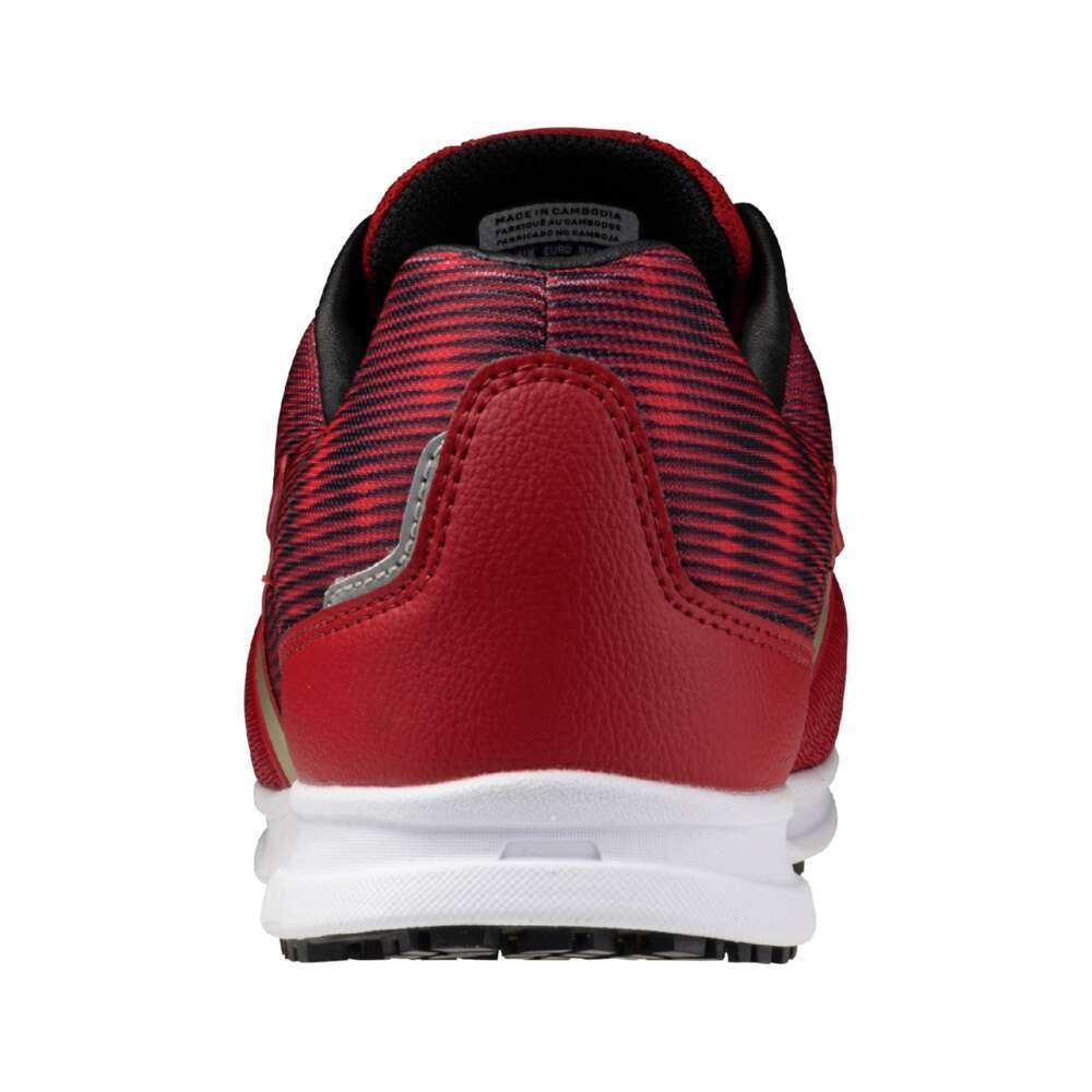 飆破盤】MIZUNO 美津濃安全鞋F1GA256062 黑底紅身金勾工作鞋鞋子保護
