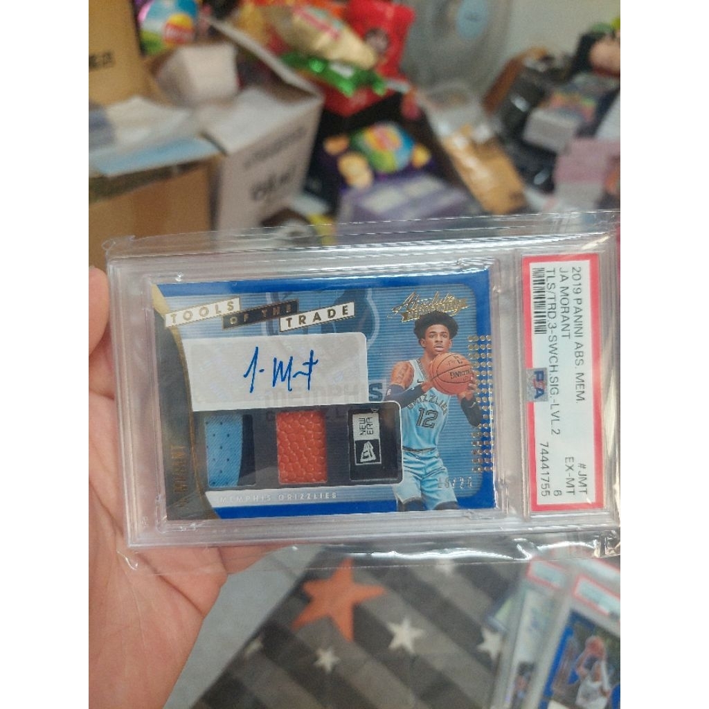 2019 ROOKIE，新人RC+雙色PATCH+球皮+NEW ERA 標籤 JA MORANT親筆簽名卡超稀有RPA | 蝦皮購物