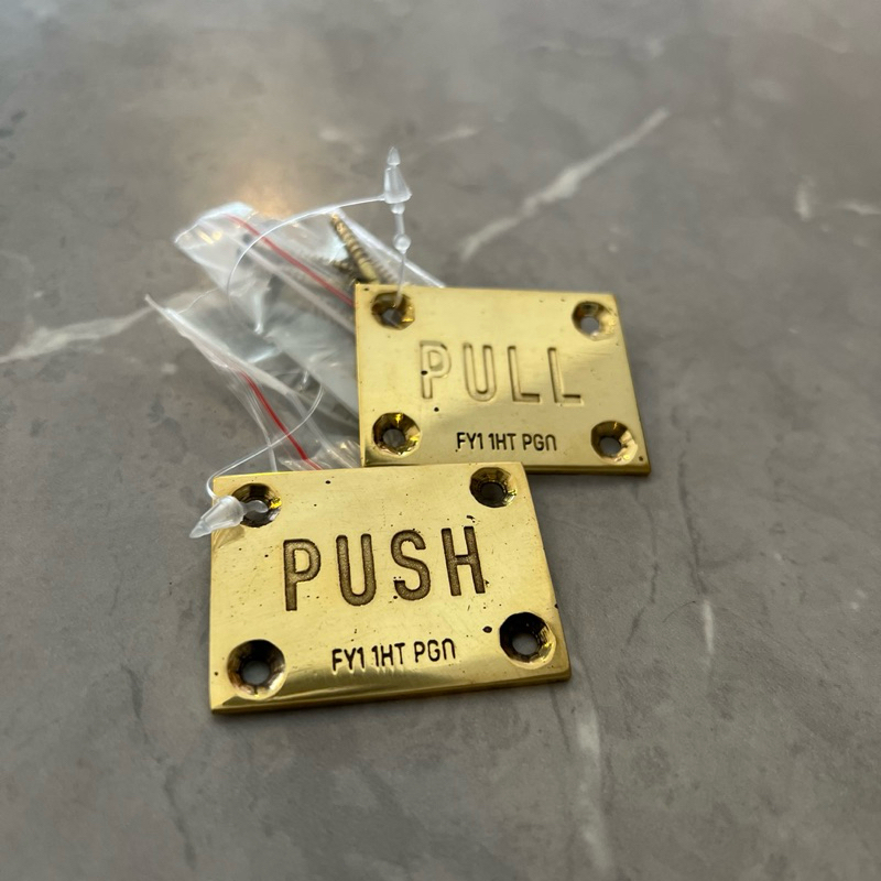 POST GENERAL BRASS DOOR PLATE PUSH PULL 推拉門標示 推拉門貼 推拉 推 拉 | 蝦皮購物