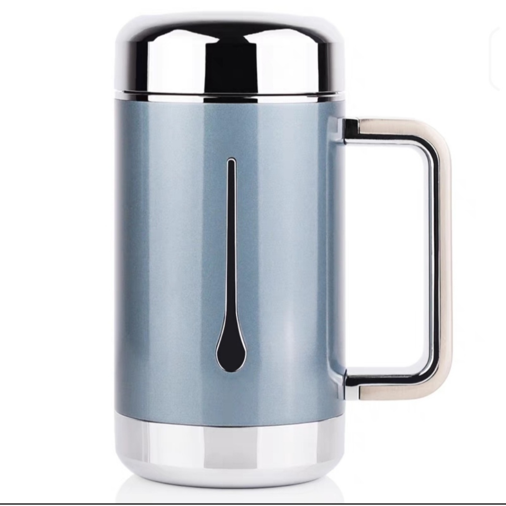 絕對銀飾專賣】999純銀內膽辦公杯上善若水辦公水杯500ml 內膽銀重80克