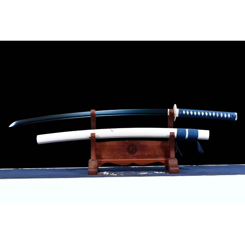【廠家直銷】炫彩藍武士打刀《藝伎》武士刀 太刀 Katana 居合道 打刀 長劍 寶劍 硬劍 收藏擺件 龍泉刀劍 未開刃 | 蝦皮購物