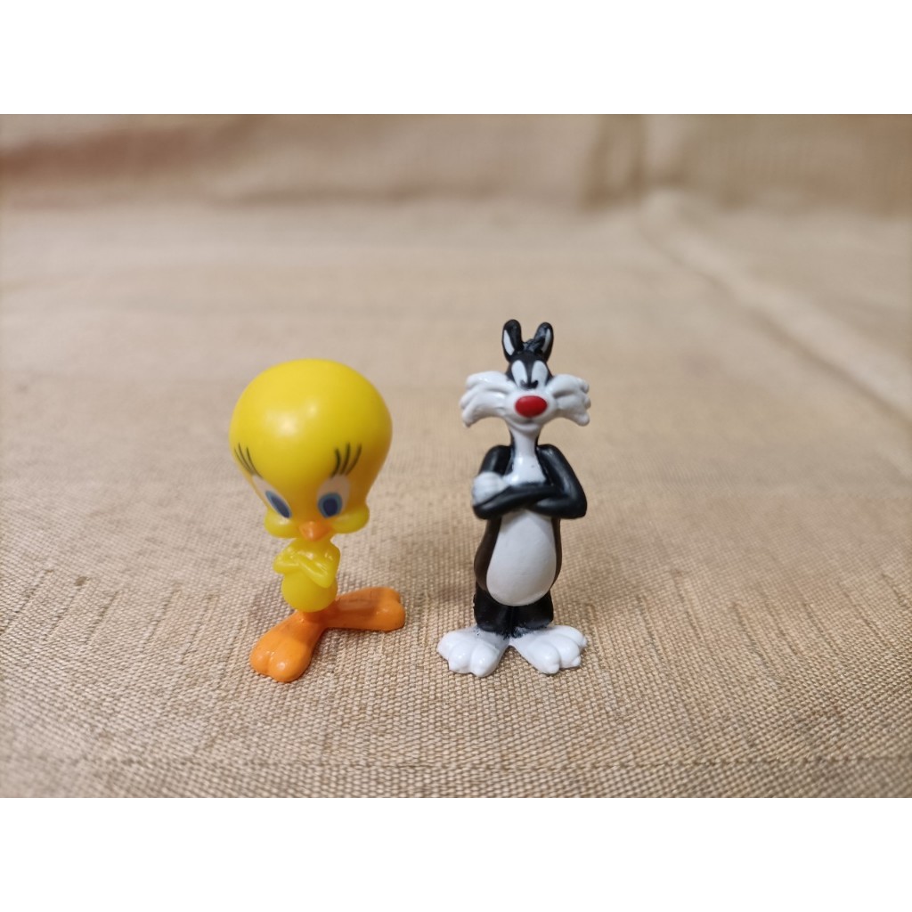 翠兒鳥 TWEETY BIRD 傻大貓 傻大貓和翠迪鳥卡通公仔擺件 | 蝦皮購物