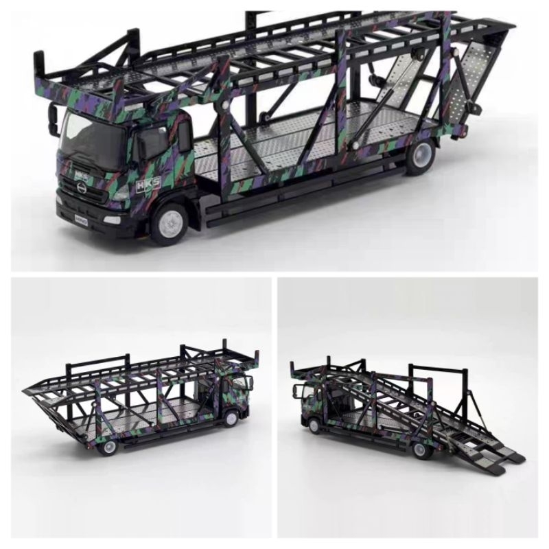 1/64 GCD SCANIA S730 雙層全封閉櫃式三菱fuso 雙層拖車拖拉庫SPOON 全