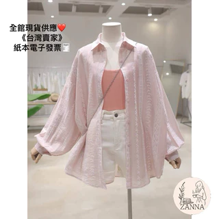 《zanna》0912（w) 早秋款防曬外套 超好看💖白色襯衫 手勾燒花翻領 襯衫上衣 罩衫 其他上衣 薄外套 罩衫