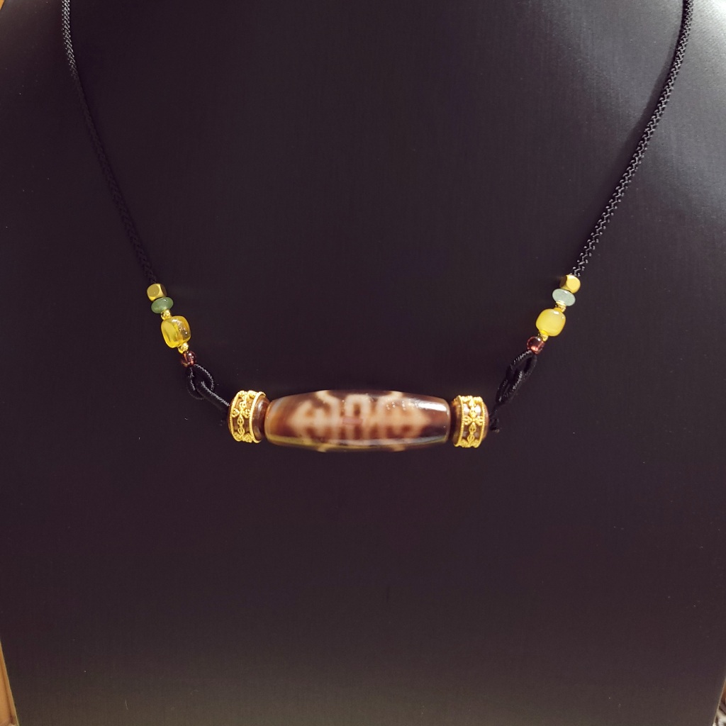 清 至純天珠 極品 六眼紅肉天珠 風化紋 馬蹄痕 極細工 骨董品 古賞物