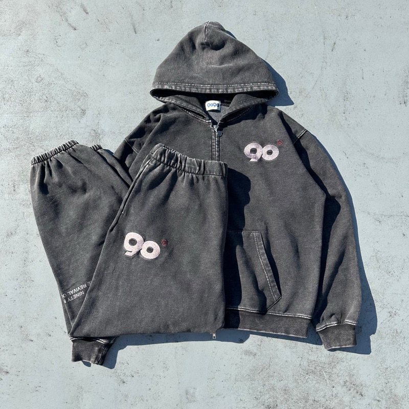 9090 90 Logo Assort Zip Hoodie & 90 Logo Assort Sweat Pants