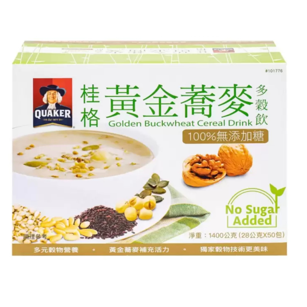 桂格 無糖黃金蕎麥多穀飲 28公克 X 50入 有效期限：2026 . 9 月 | 蝦皮購物