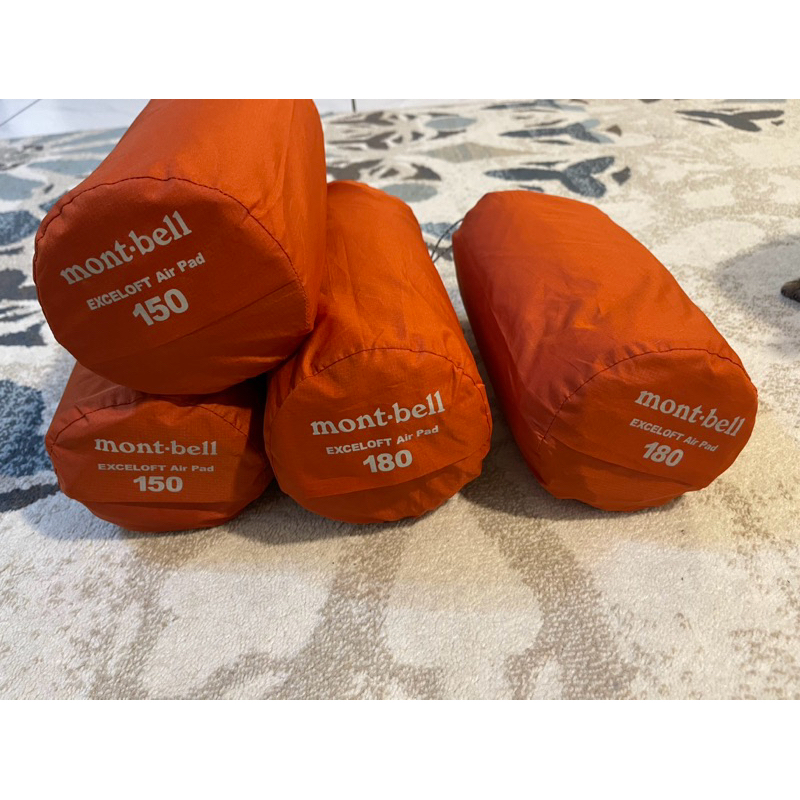 近全新】Montbell EXCELOFT Air Pad 150 / 180 四組合賣｜登山露營睡墊