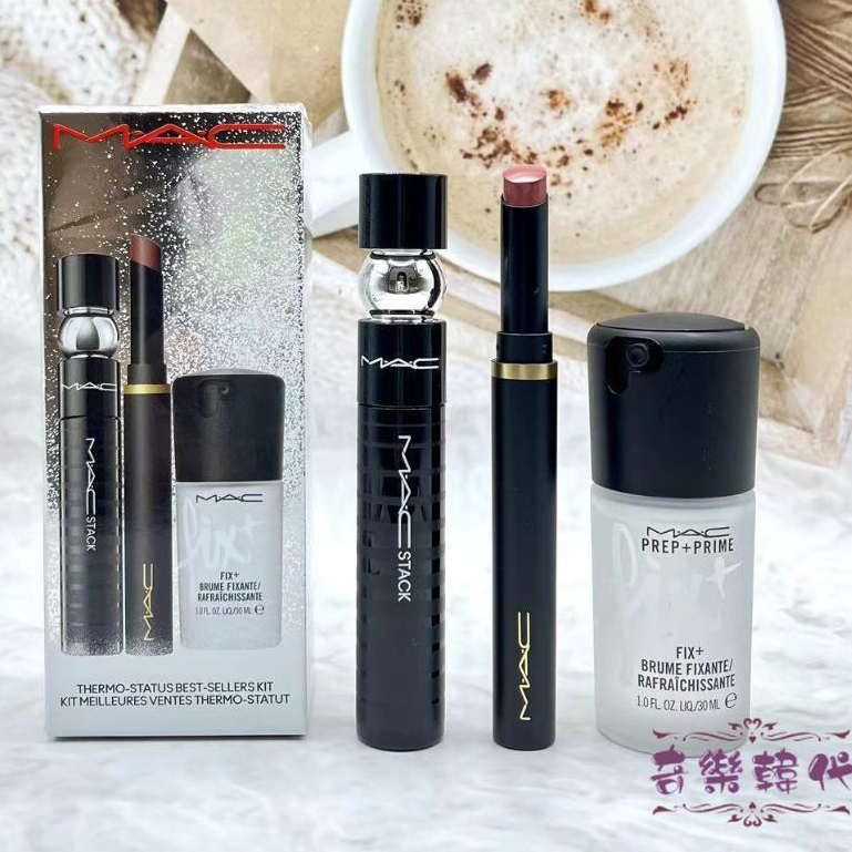 現貨 MAC 美妝組 黑魔杖口紅唇膏#892 活力水噴霧30ml /濃密煽情睫毛膏12ml 超值3件套 | 蝦皮購物