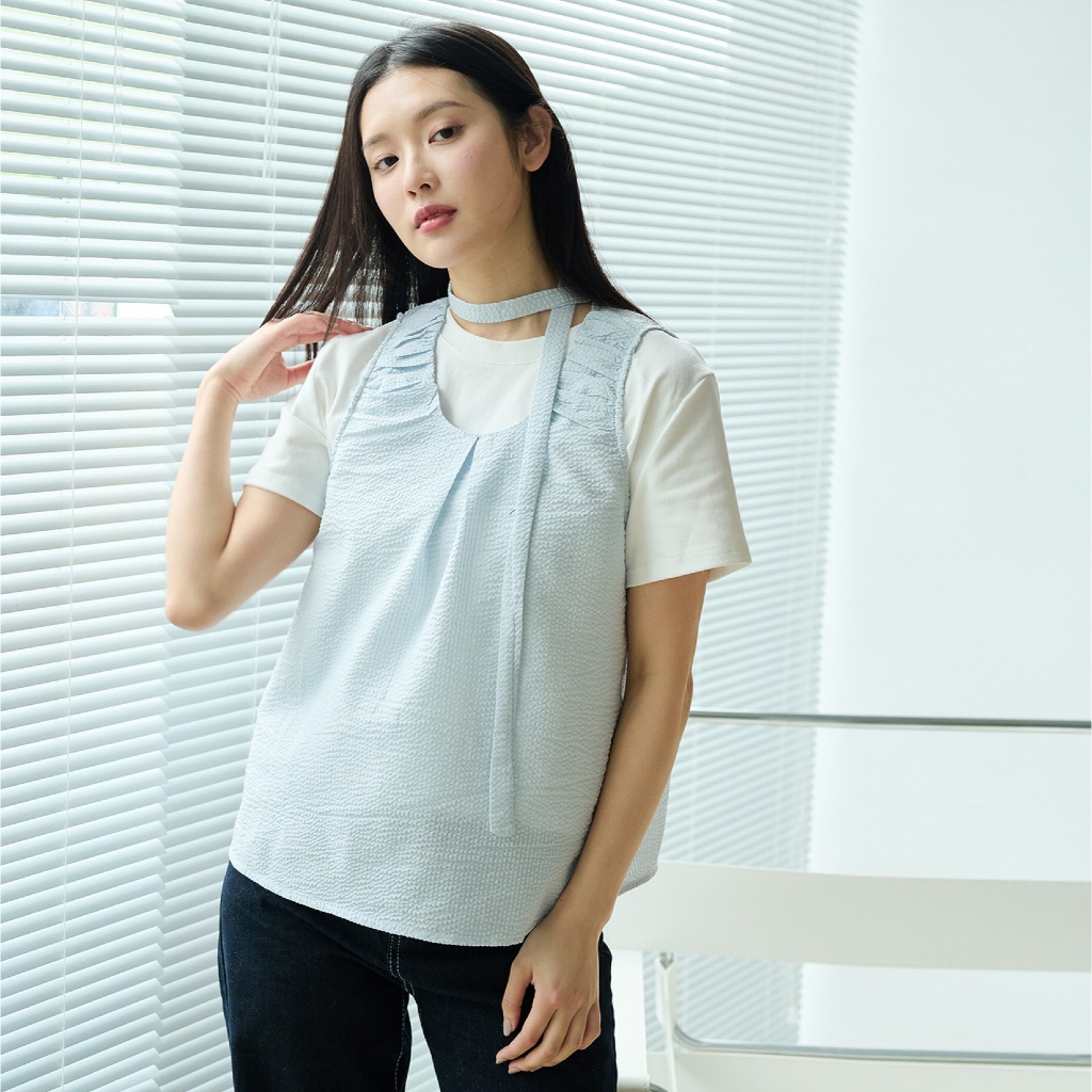 【Nab_Shop】線條繞脖上衣｜官方旗艦店｜110221 藍 | 蝦皮購物