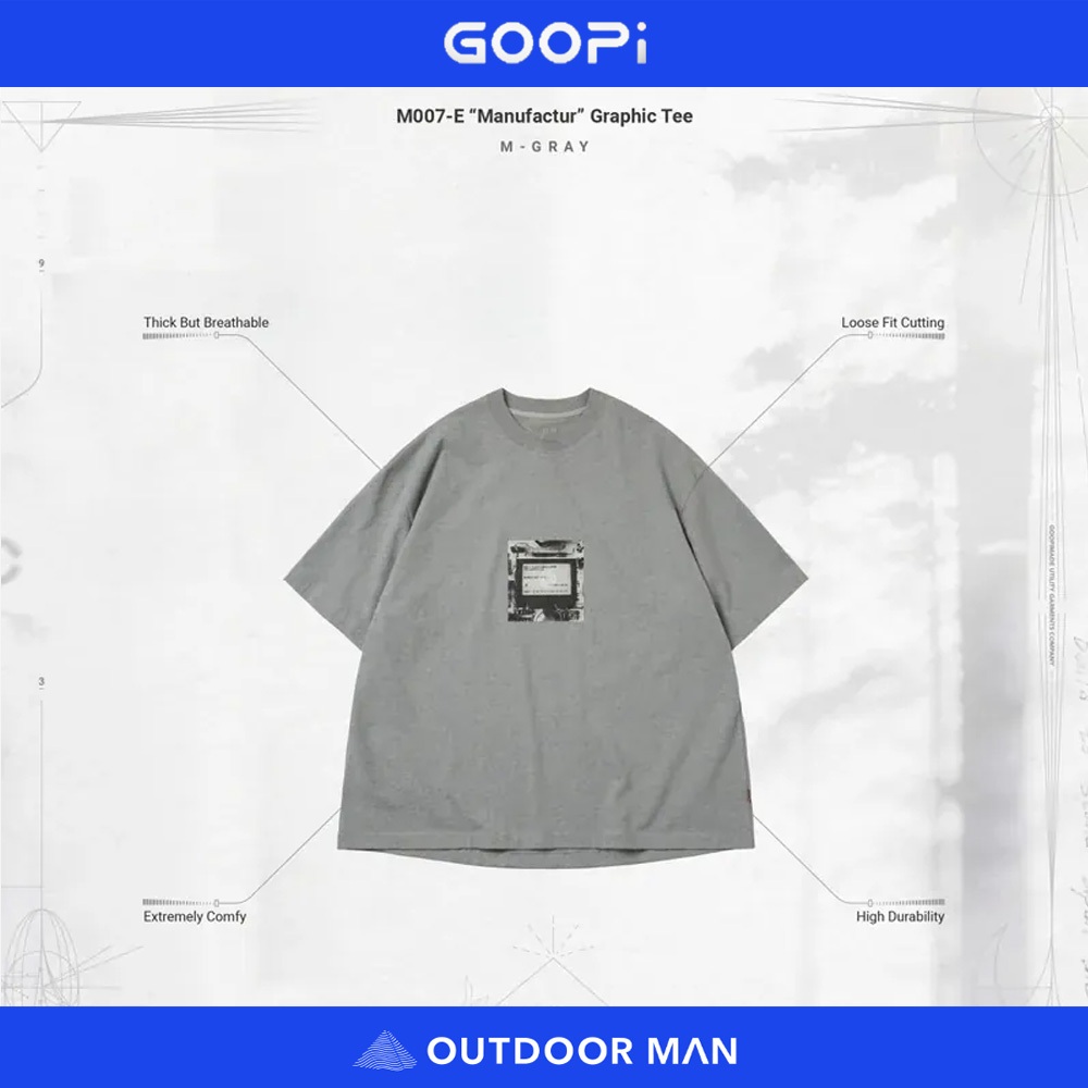 [GOOPiMADE] M007-E “Manufactur” Graphic Tee M-Gray | 蝦皮購物