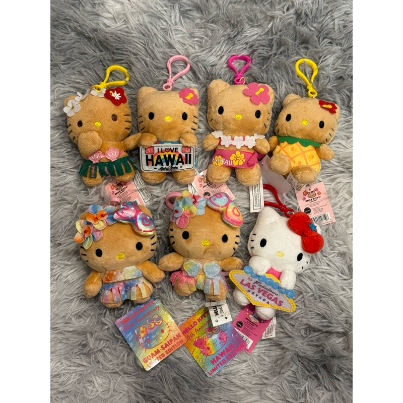美國購入現貨在台夏威夷&關島&vegas限定 黑皮hello kitty與朋友們吊飾 | 蝦皮購物