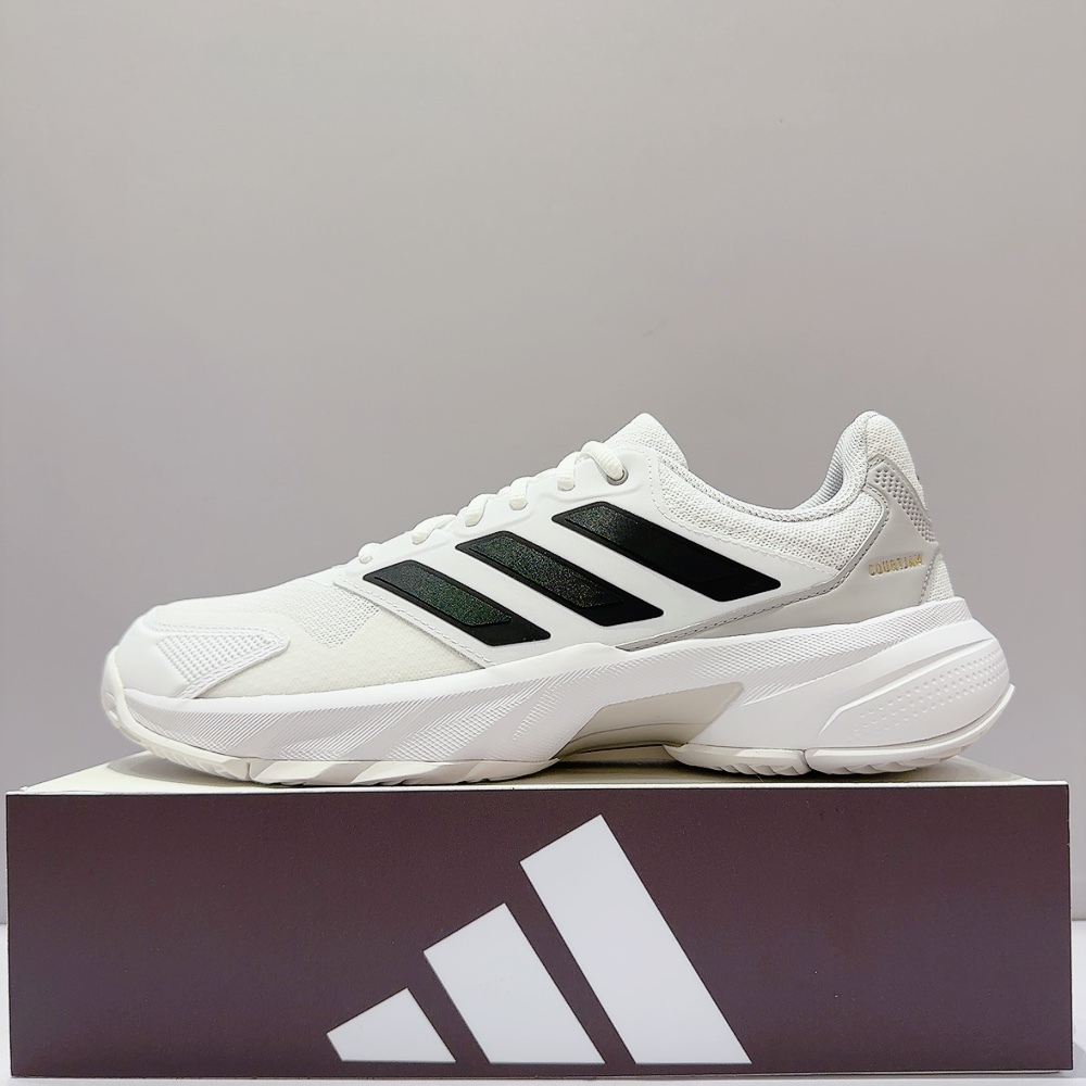 adidas CourtJam Control 3 M 男生 白黑色 透氣 舒適 運動 網球鞋 IF7888 | 蝦皮購物