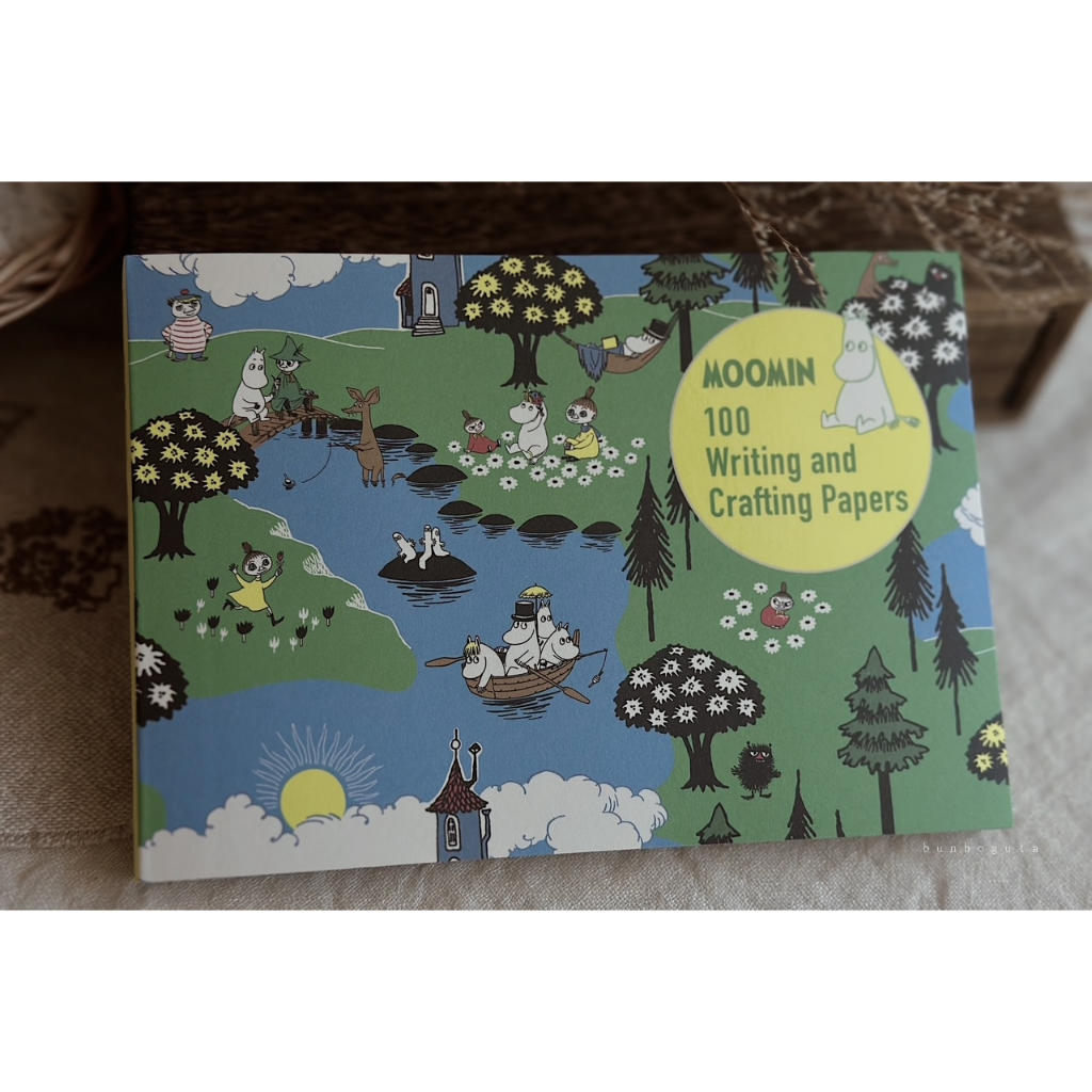 100 papers Moomin 素材紙 包裝紙 信紙 | 蝦皮購物