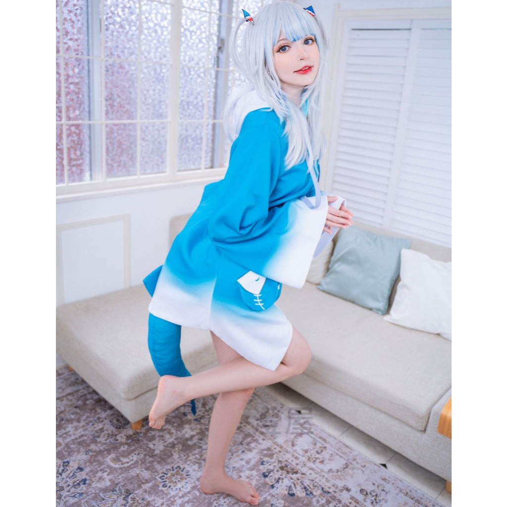 【澄屋】Hololive 古拉 cos服裝 兒童 衣服 cosplay 假髮 鞋 髮飾 萬聖節 GwarGura | 蝦皮購物