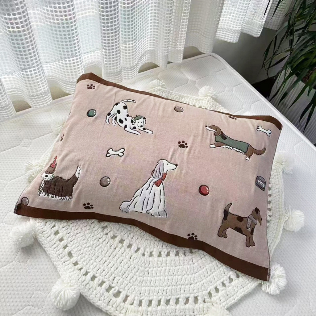 Product image 現貨 V SIX 薇瑟思【 100%純棉 紗布美學緹花枕巾 】52 x 78 cm | 多款花色任選 狗狗總動員