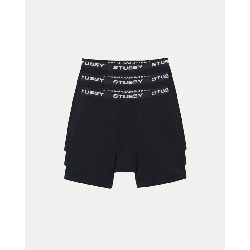 石頭選貨🪨】預購STUSSY BOXER BRIEFS 3 PACK 內褲組三入黑白灰
