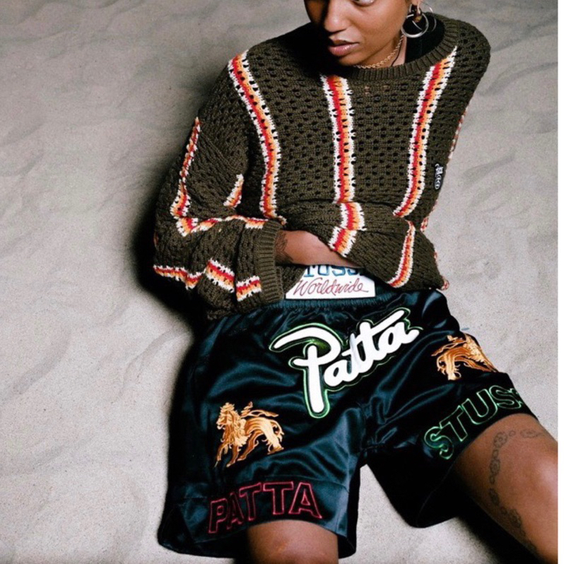 TACKSTHGOOD】全新品SS24 Stussy x Patta 聯名款拳擊短褲泰拳褲短褲黑