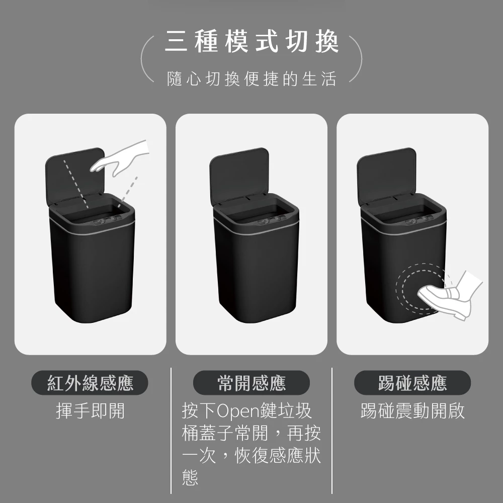 小空間的大胃王：KINYO EGC-1265 智慧感應垃圾桶推薦，18L 超大容量與雙供電的完美結合