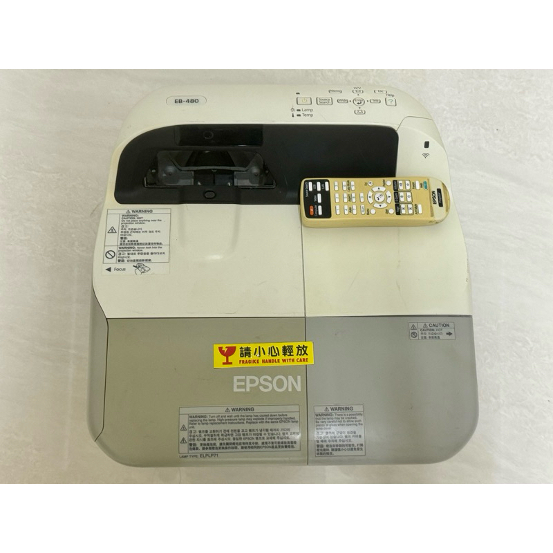 良品少用 EPSON Epson EB-480 反射式超短焦投影機 HDMI 液晶超短焦投影機 | 蝦皮購物
