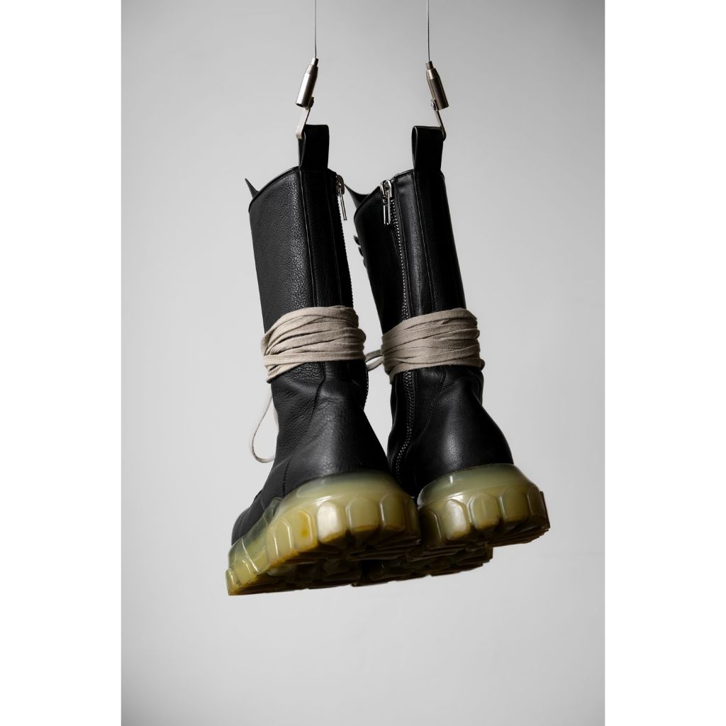 Rick Owens Bozo Tractor Lace up Boots 厚底綁帶高筒拉鏈靴| 蝦皮購物