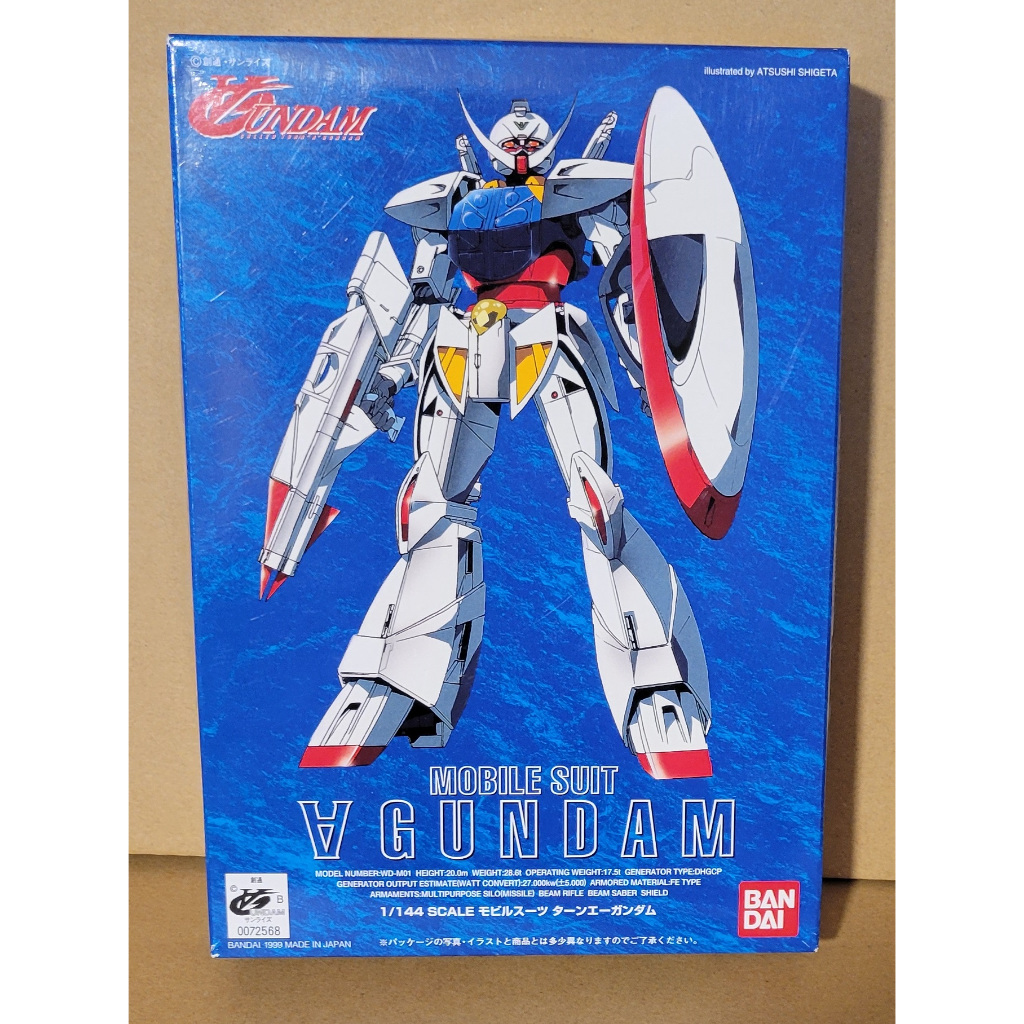 1/144 機動戰士鋼彈 WD-M01 逆A ∀鋼彈 TURN A GUNDAM 老模 舊模 舊套件 | 蝦皮購物