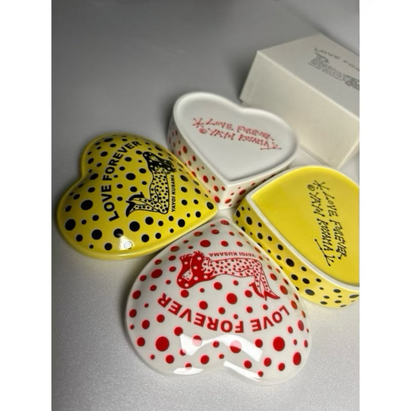 草間彌生❤️最有愛的禮物🎁🇯🇵Love forever heart 精裝版磁盤瓷罐