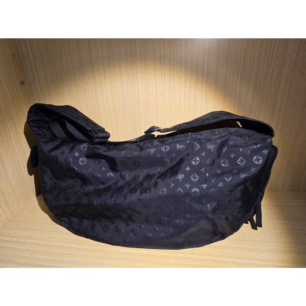Head Porter Black Beauty monogram Zip Shoulder Bag(L) 側背、蠶豆包