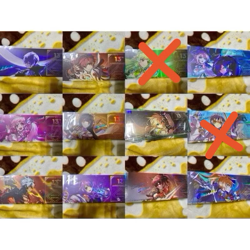 Elsword Holographic Card Set (10 Cards) - Noah, Raby, Raven, Elsword, Elesis, Aisha, Add