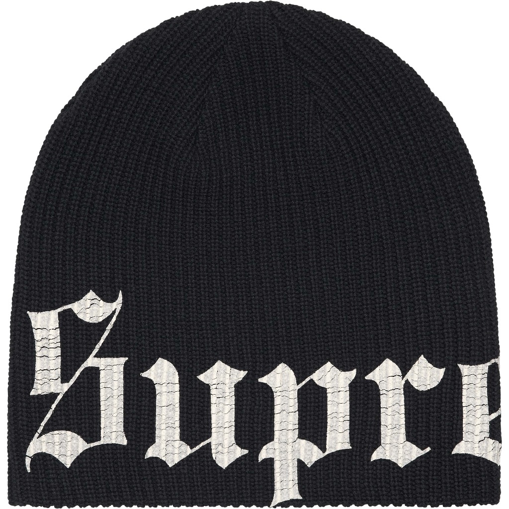 Supreme 2025 S/S 春夏Old English Printed Beanie 毛帽| 蝦皮購物