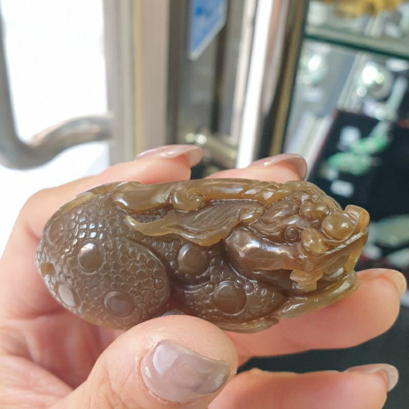 逸品軒～天然和田玉-O0497-和田玉招財貔貅小擺件（糠料） | 蝦皮購物