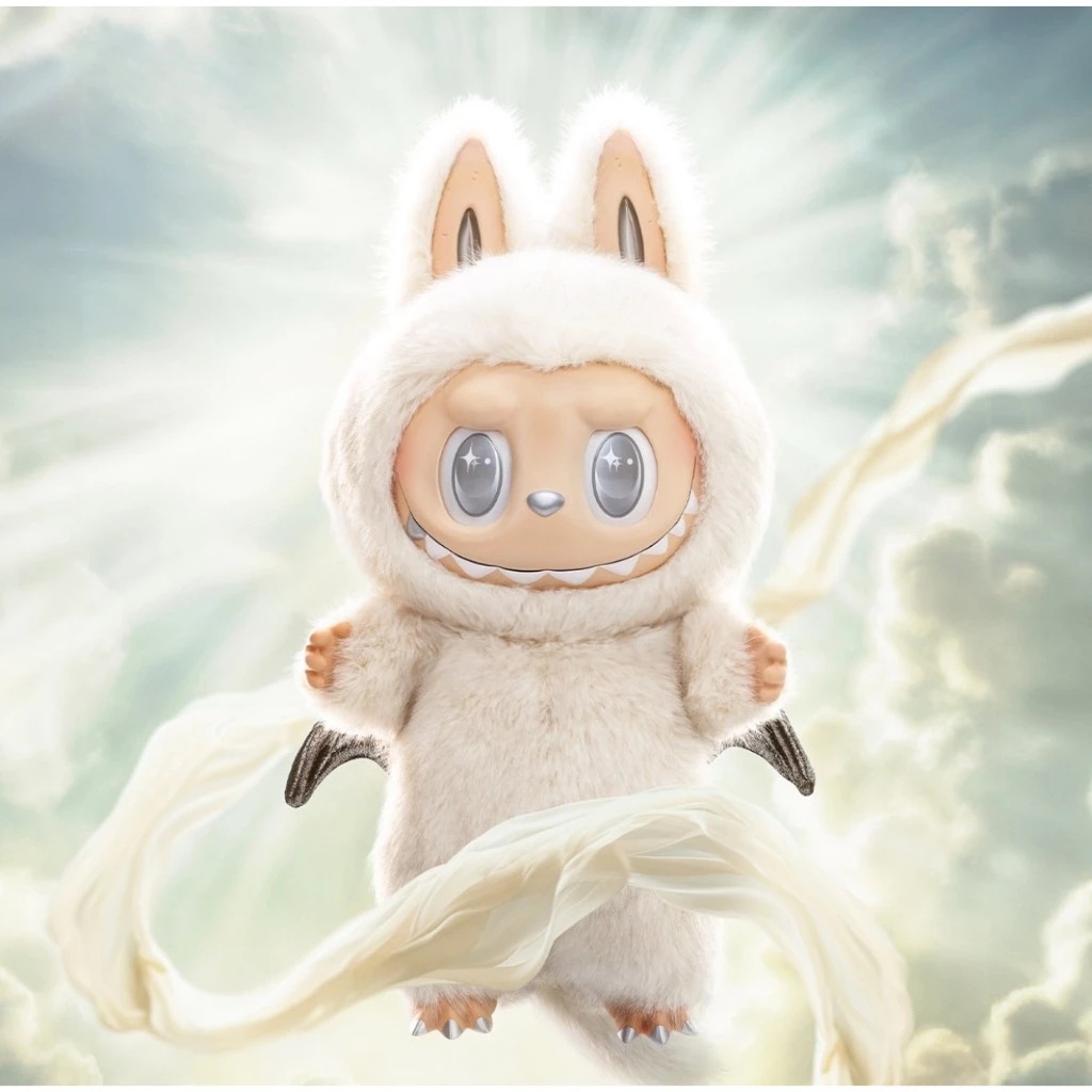 Labubu 大天使 現貨LABUBU大天使ANGEL IN CLOUDS 搪膠臉絨毛娃POPMART泡泡瑪特官方