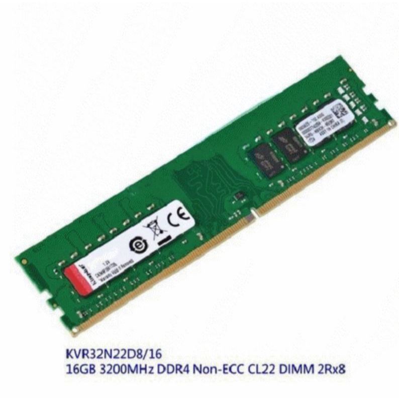 金士頓雙面DDR4 3200 16GB 32GB 相容2666 桌上型記憶體RAM KVR32N22D8
