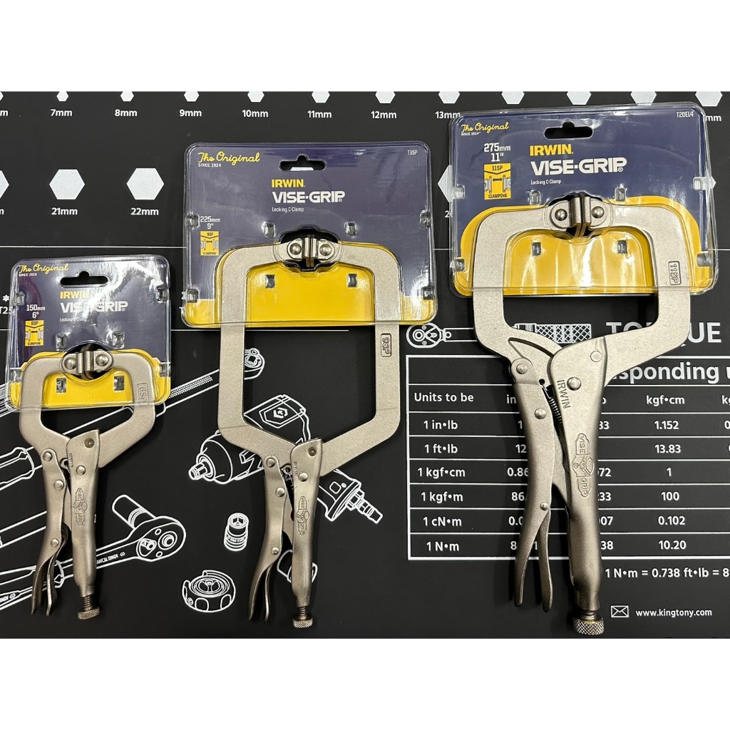 IRWIN 美國握手牌(含稅) VISE-GRIP 活動夾片C型萬能鉗 6SP 9SP 11SP 夾片萬能鉗 | 蝦皮購物