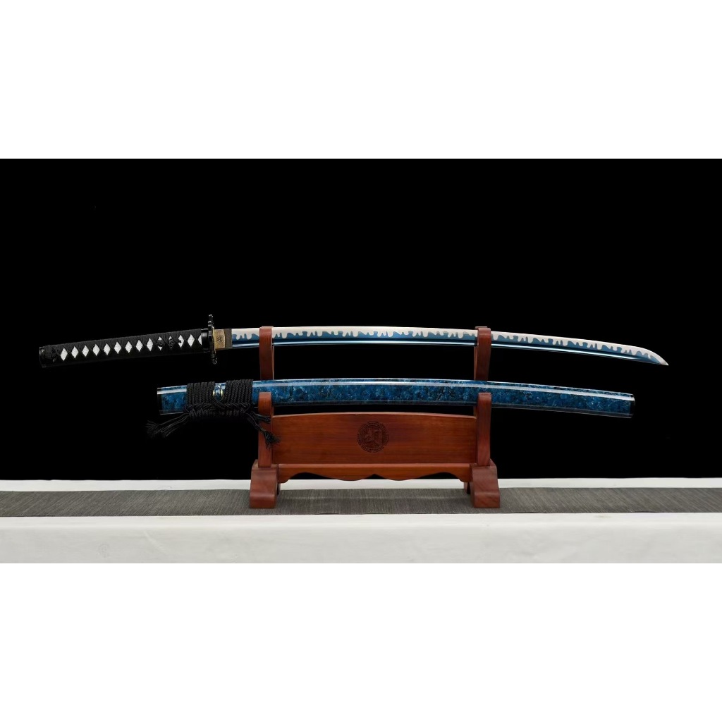 【千羽】龍泉刀劍 神凰行者武士刀 日本刀 高錳鋼烤藍一體龍骨鍛造太刀 小武士刃 居合打刀 日式指揮刀 收藏擺件 未開刃 | 蝦皮購物