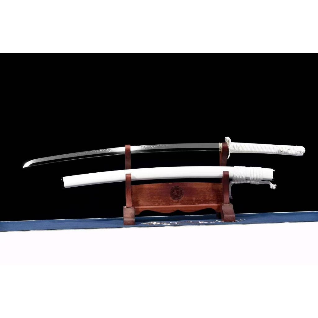 【典藏】超鏡面T10鋼燒刃白月魁武士刀 野太刀 Katana 居合道 打刀 長劍 寶劍 硬劍 收藏擺件 龍泉刀劍 未開刃 | 蝦皮購物
