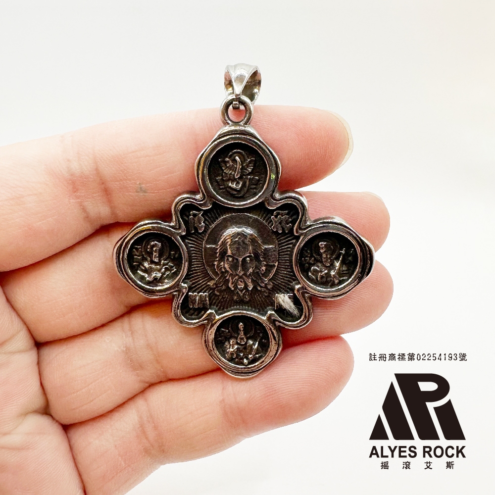 天主聖三 十字架 鈦鋼 Catholic Art 《無附鍊》 ALYES ROCK 搖滾艾斯 | 蝦皮購物