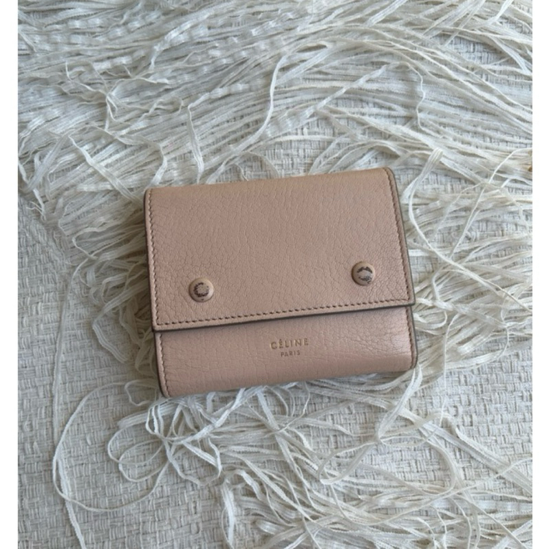 celine 三摺錢包 CELINE Trifold Wallet Grained Calfskin Small 4