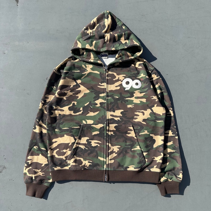 トップス 9090 90 Logo Assort Zip Hoodie GRAY CAMO 9090 90 Logo Assort Zip Hoodie & pants | 蝦皮購物