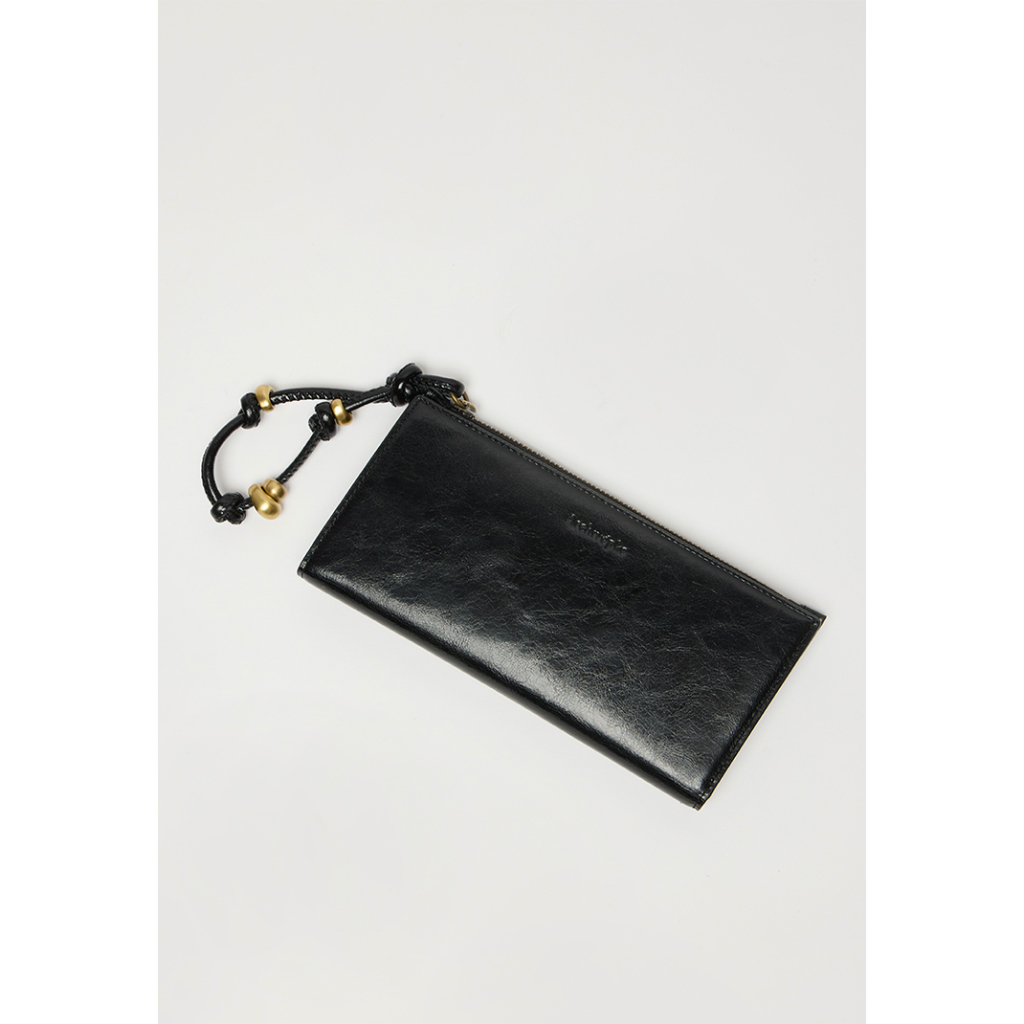 【Archivepke】Gem long wallet〜ストラップ付き長財布★韓国発 Glitter Shining Wallet New Long Women's Zipper Wallet